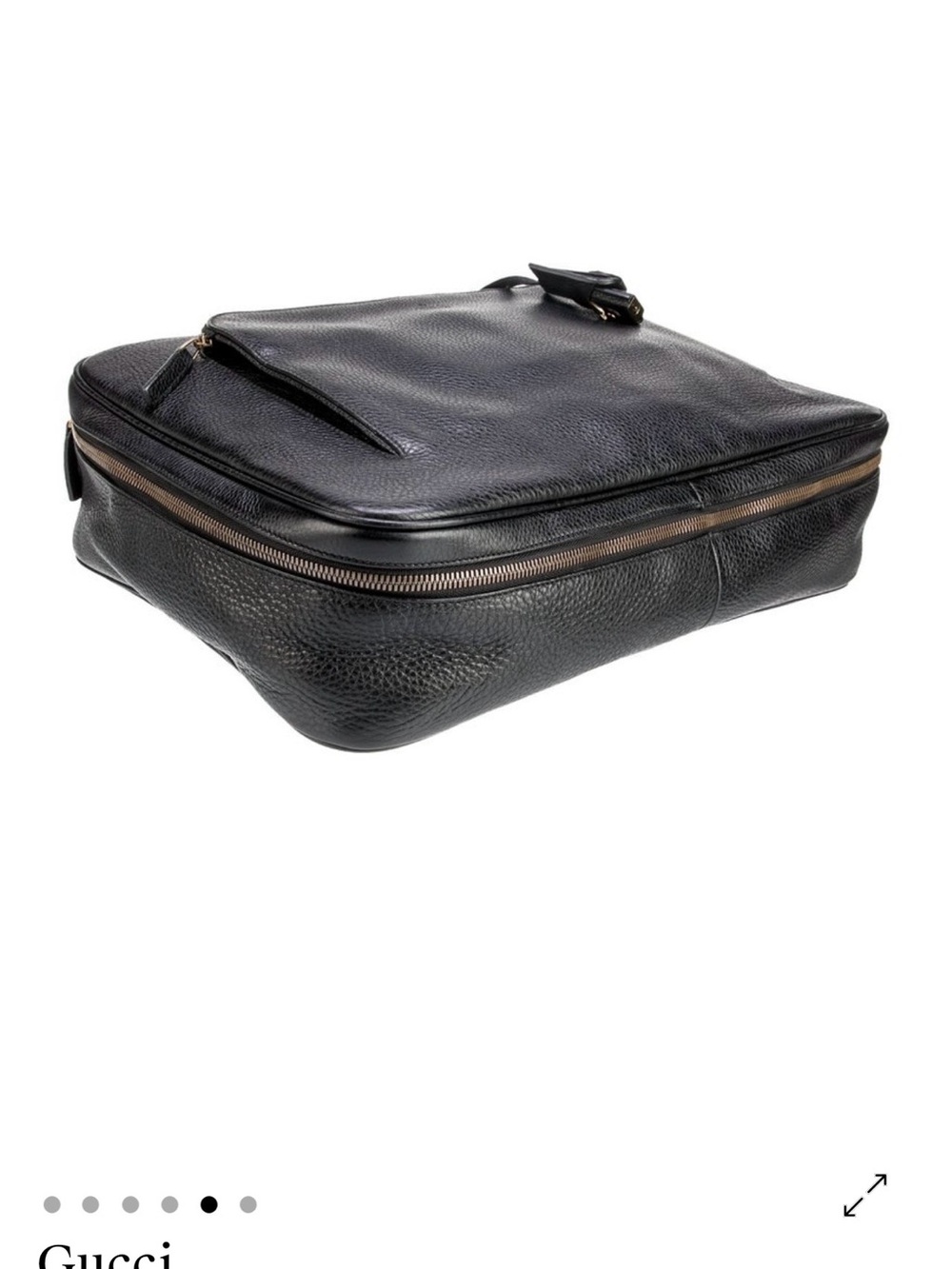 Gucci Black Leather Bag with Bamboo Top Handle - Picture 5 of 6